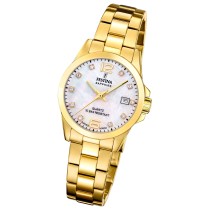 Festina Damenuhr Swiss Made Armbanduhr Edelstahl gold UF20050/1
