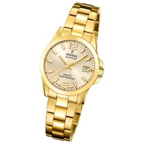Festina Damenuhr Swiss Made Armbanduhr Edelstahl gold UF20050/2