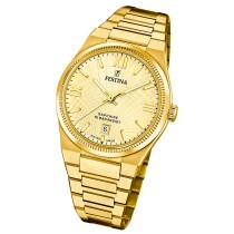 Festina Herrenuhr Swiss Made Armbanduhr Edelstahl gold UF20057/2