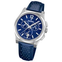 Festina Herrenuhr Swiss Made Armbanduhr Leder blau UF20060/2