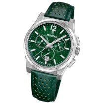 Festina Herrenuhr Swiss Made Armbanduhr Leder grün UF20060/3