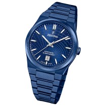 Festina Herrenuhr Swiss Made Armbanduhr Edelstahl blau UF20078/1