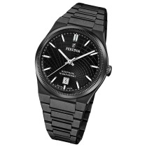 Festina Herrenuhr Swiss Made Armbanduhr Edelstahl schwarz UF20080/1