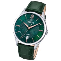 Festina Herrenuhr Leder grün Festina Klassik Armbanduhr UF20426/7