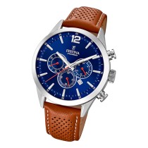 Festina Herren Armbanduhr Timeless Chronograph F20542/3 Leder braun UF20542/3