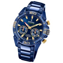 Festina Herrenuhr Chrono Bike Armbanduhr Edelstahl dunkelblau UF20547/2