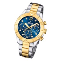 Festina Damenuhr Edelstahl silber gold Festina Boyfriend Armbanduhr UF20604/3