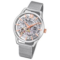 Festina Damenuhr Automatik Armbanduhr Edelstahl silber UF20627/1