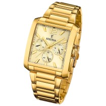 Festina Herrenuhr Edelstahl gold Timeless Chronograph Armbanduhr UF20638/2