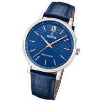 Festina Herrenuhr Leder blau Festina Solar Energy Solaruhr UF20660/4