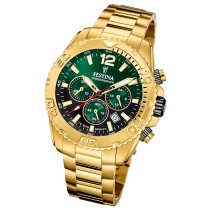 Festina Herrenuhr Timeless Chronograph Armbanduhr Edelstahl gold UF20684/3