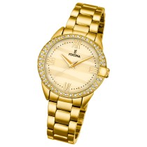 Festina Damenuhr Boyfriend Armbanduhr Edelstahl gold UF20685/2