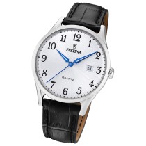 Festina Herrenuhr Klassik Armbanduhr Leder schwarz UF20688/1