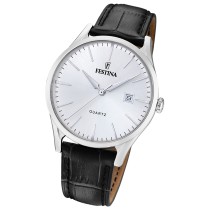 Festina Herrenuhr Klassik Armbanduhr Leder schwarz UF20688/2