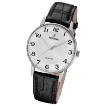 Festina Herrenuhr Klassik Armbanduhr Leder schwarz UF20690/1