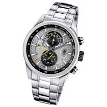 Festina Herrenuhr Timeless Chronograph Armbanduhr Edelstahl silber UF20694/4