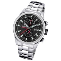 Festina Herrenuhr Timeless Chronograph Armbanduhr Edelstahl silber UF20694/6
