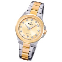 Festina Damenuhr Mademoiselle Armbanduhr Edelstahl silber gold UF20702/2