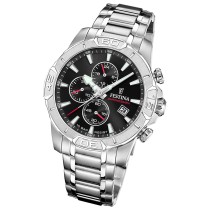Festina Herrenuhr Timeless Chronograph Armbanduhr Edelstahl silber UF20704/3