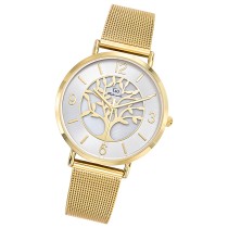 Girl Only GO Damen Armbanduhr Mademoiselle Quarz-Uhr Edelstahl gold UGO695441