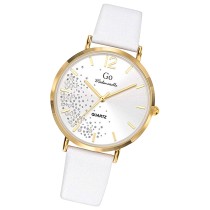 Girl Only GO Damen Armbanduhr Mademoiselle Quarz-Uhr Leder weiß UGO699359