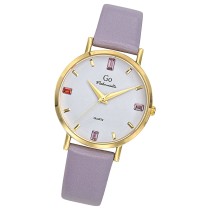 Girl Only GO Damen Armbanduhr Mademoiselle Quarz-Uhr Leder lila UGO699421