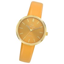 Girl Only GO Damen Armbanduhr Mademoiselle Quarz-Uhr Leder orange UGO699446