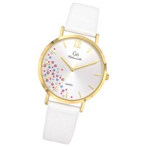 Girl Only GO Damen Armbanduhr Mademoiselle Quarz-Uhr Leder weiß UGO699448