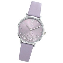 Girl Only GO Damen Armbanduhr Mademoiselle Quarz-Uhr Leder lila UGO699456