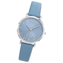 Girl Only GO Damen Armbanduhr Mademoiselle Quarz-Uhr Leder blau UGO699457