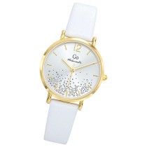 Girl Only GO Damen Armbanduhr Mademoiselle Quarz-Uhr Leder weiß UGO699458