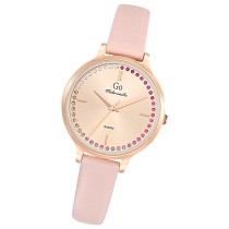 Girl Only GO Damen Armbanduhr Mademoiselle Quarz-Uhr Leder pink UGO699496