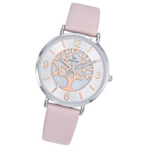 Girl Only GO Damen Armbanduhr Mademoiselle Quarz-Uhr Leder pink UGO699502