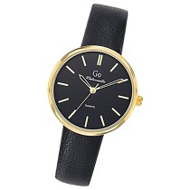Girl Only GO Damen Armbanduhr Mademoiselle Quarz-Uhr Leder schwarz UGO699505