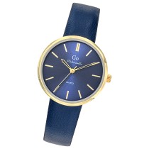 Girl Only GO Damen Armbanduhr Mademoiselle Quarz-Uhr Leder dunkelblau UGO699518