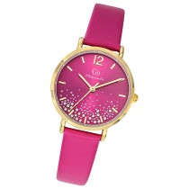 Girl Only GO Damen Armbanduhr Mademoiselle Quarzuhr Leder pink fuchsia UGO699535