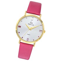 Girl Only GO Damen Armbanduhr Mademoiselle Quarz-Uhr Leder pink UGO699538