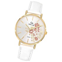 Girl Only GO Damen Armbanduhr Mademoiselle Quarz-Uhr Leder weiß UGO699575
