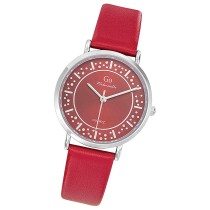 Girl Only GO Damen Armbanduhr Mademoiselle Quarz-Uhr Leder rot UGO699592