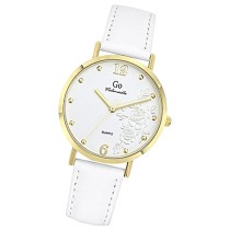Girl Only GO Damen Armbanduhr Mademoiselle Quarz-Uhr Leder weiß UGO699600