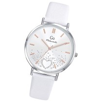 Girl Only GO Damen Armbanduhr Mademoiselle Quarz-Uhr Leder weiß UGO699606