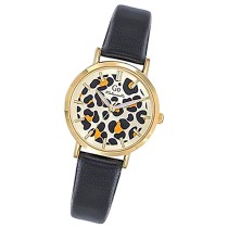 Girl Only GO Damen Armbanduhr Mademoiselle Quarz-Uhr Leder schwarz UGO699638
