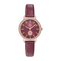 Girl Only GO Damen Armbanduhr Mademoiselle Quarz-Uhr Leder rot UGO699654