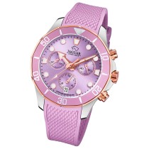 Jaguar Damen Armbanduhr Cosmopolitan J890/2 Chronograph Leder lila UJ890/2