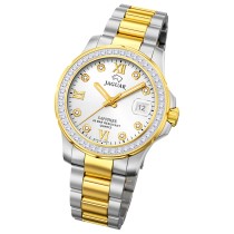 Jaguar Damen Armbanduhr Cosmopolitan J893/1 Analog Edelstahl silber gold UJ893/1