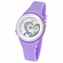 CALYPSO Damen-Armbanduhr Fashion analog Quarz-Uhr PU flieder UK5576/4