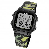 Calypso Herrenuhr Kunststoff schwarz grün Calypso Digital Armbanduhr UK5812/4