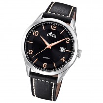 Lotus Herrenuhr Minimalist Armbanduhr Leder schwarz UL18634/4