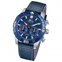 Lotus Herrenuhr Leder blau Lotus Classic Armbanduhr UL18811/3