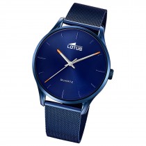 Lotus Herrenuhr Minimalist Armbanduhr Edelstahl blau UL18815/1